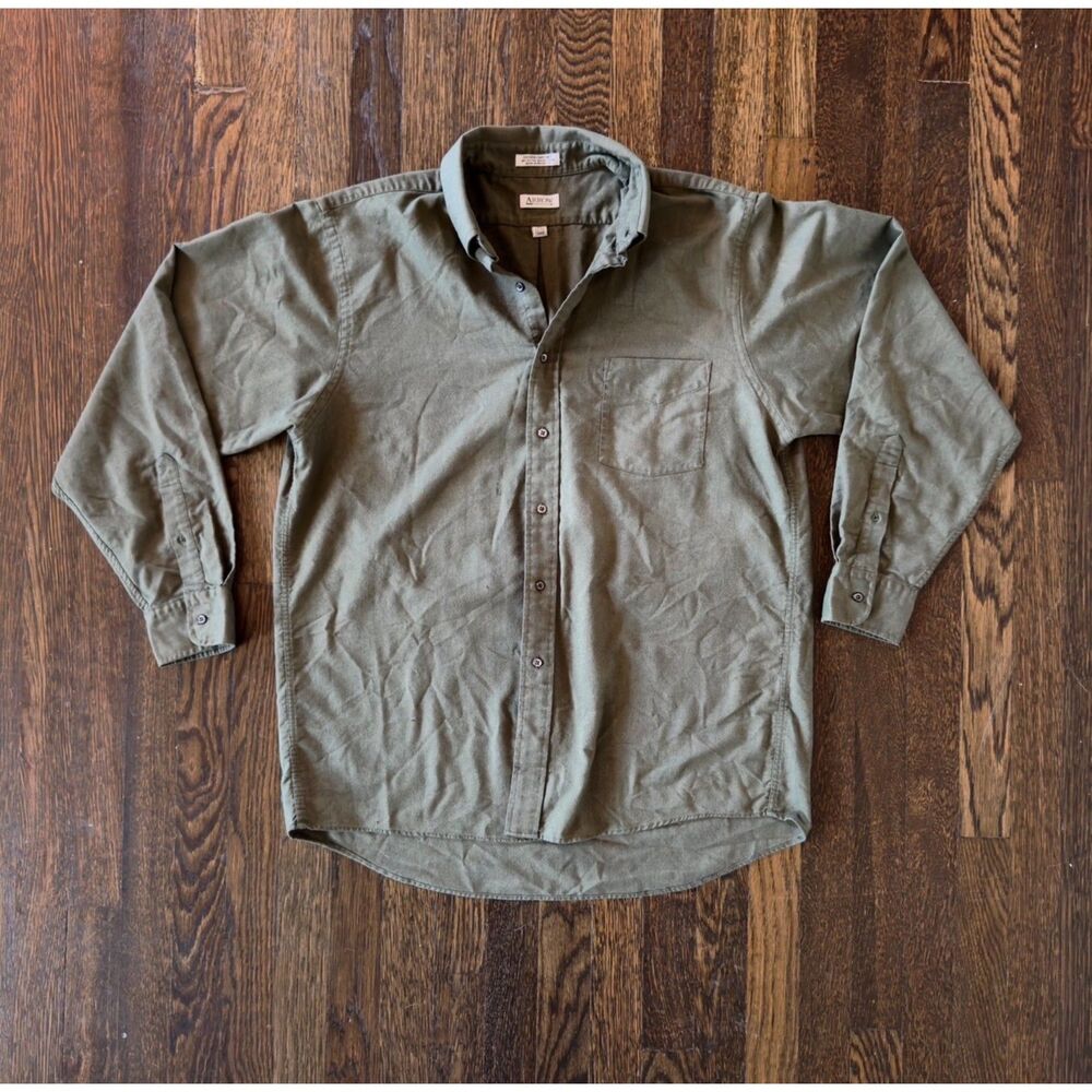 Dark Green Arrow button down size Large - image 2